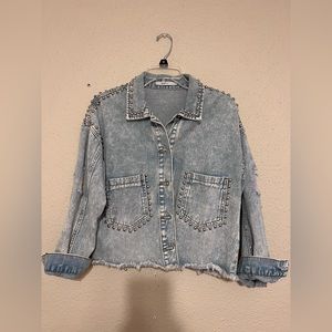 Denim Jacket with Studs